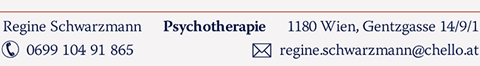 psychotherapie REGINE SCHWARZMANN